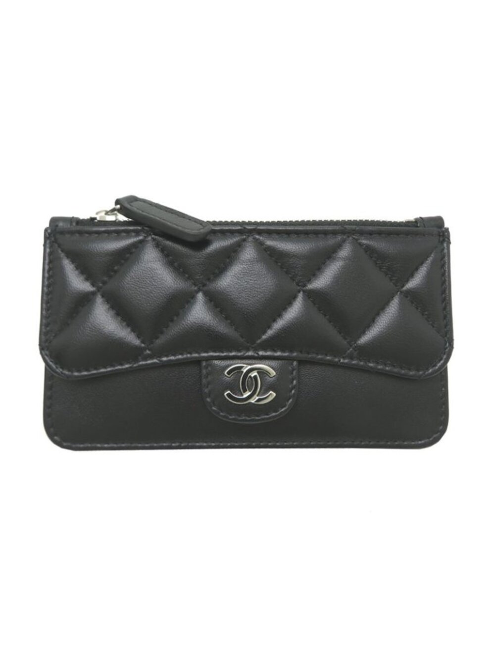 Chanel Card Case Card Holders Black